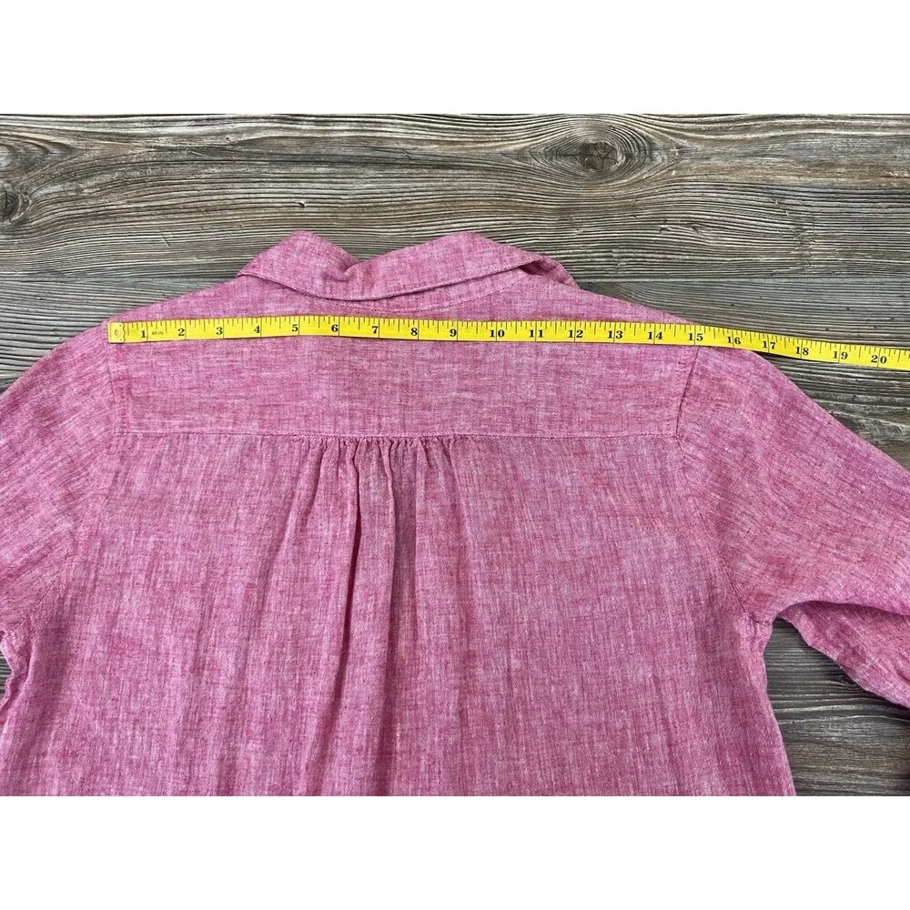 Forcynthia‎ Beachwear Linen Blend Cover Up Tunic Top Womens S Pink Beach Resort